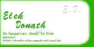 elek donath business card